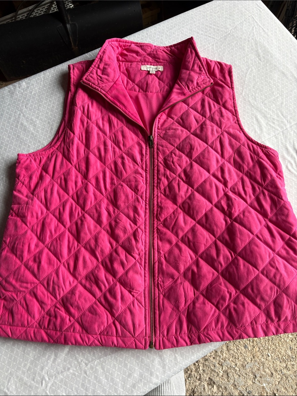 Umgee Hot Pink Quilted Vest